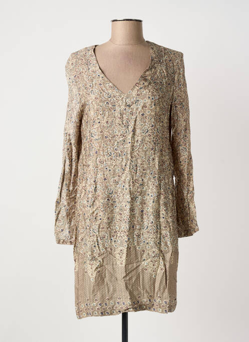 Rochie scurtă maro TERRE & MER femeie