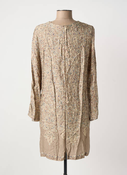 Rochie scurtă maro TERRE & MER femeie