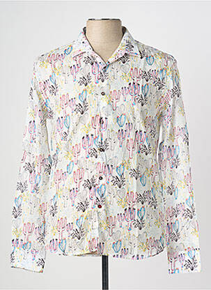 Cămașă cu mâneci lungi alb LA CIBLE ROUGE bărbat