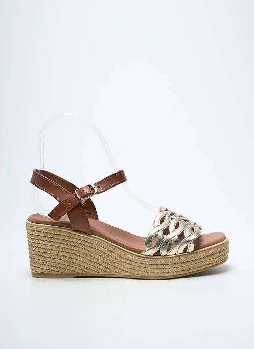 Sandale/Pantofi decupați auriu EVA FRUTOS femeie