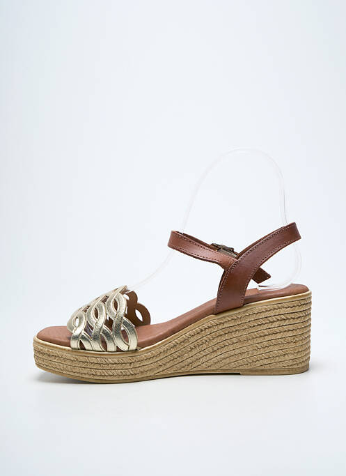 Sandale/Pantofi decupați auriu EVA FRUTOS femeie