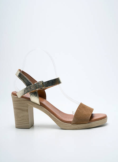 Sandale/Pantofi decupați auriu EVA FRUTOS femeie