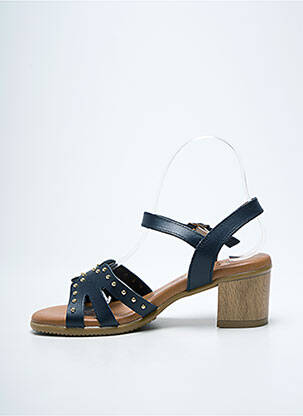Sandale/pantofi decupați material neted toc de 4 la 6 cm negru EVA FRUTOS femeie