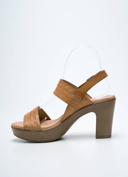 Sandale/Pantofi decupați maro EVA FRUTOS femeie