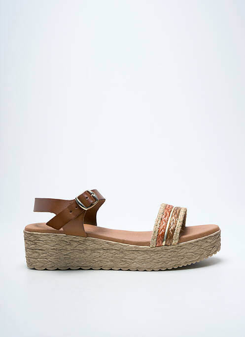 Sandale/Pantofi decupați maro EVA FRUTOS femeie