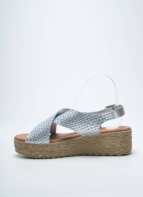 Sandale/Pantofi decupați argintiu EVA FRUTOS femeie