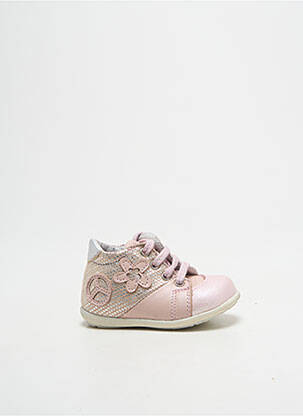 Ghete țesătură satinată vârf rotund roz LITTLE MARY fată