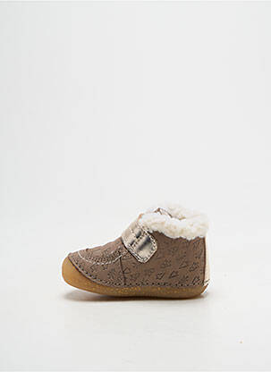 Ghete nubuc vârf rotund auriu KICKERS fată