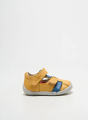 Sandale/pantofi decupați vârf rotund vârf rotund galben KICKERS băiat