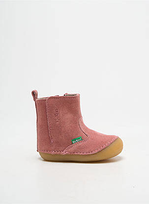Botine/ghete nubuc vârf rotund roz KICKERS fată