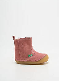 Botine/ghete nubuc vârf rotund roz KICKERS fată