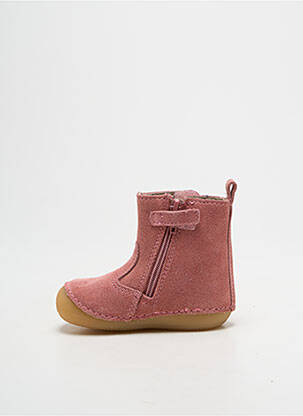 Botine/ghete nubuc vârf rotund roz KICKERS fată