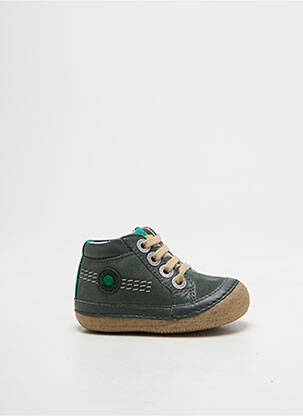 Ghete nubuc vârf rotund verde KICKERS băiat