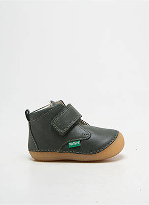 Adidași țesătură satinată vârf rotund verde KICKERS băiat