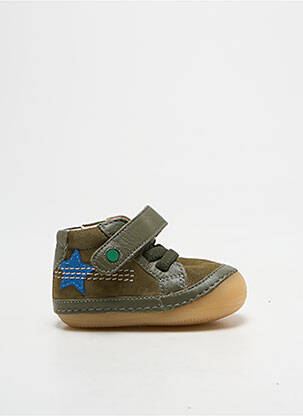 Ghete nubuc vârf rotund verde KICKERS băiat