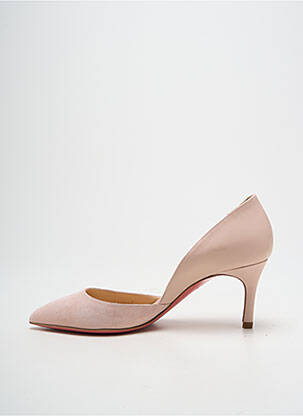 Pantofi cu toc nubuc toc de 7 la 9 cm roz LUCIANO PADOVAN femeie