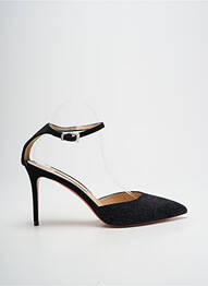 Pantofi cu toc talpă exterioară din piele toc de 7 la 9 cm negru LUCIANO PADOVAN femme