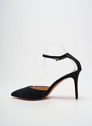 Pantofi cu toc talpă exterioară din piele toc de 7 la 9 cm negru LUCIANO PADOVAN femeie