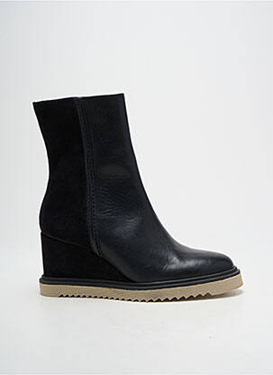 Botine/ghete material neted toc de 7 la 9 cm negru SOFTWAVES femeie