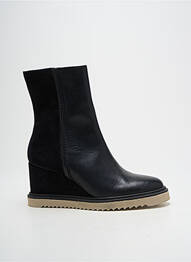 Botine/ghete material neted toc de 7 la 9 cm negru SOFTWAVES femeie