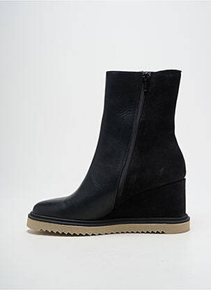 Botine/ghete material neted toc de 7 la 9 cm negru SOFTWAVES femeie