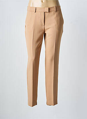 Pantalon slim țesătură poplin mărime normală maro BEAUMONT femeie