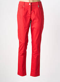 Pantalon slim țesătură poplin mărime normală roșu PENNYBLACK femme