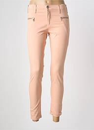Pantalon slim țesătură poplin mărime normală roz INDI & COLD femme