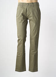Pantalon chino țesătură poplin mărime normală verde PIONEER homme