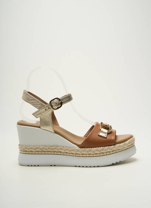 Sandale/Pantofi decupați auriu NERO GIARDINI femeie