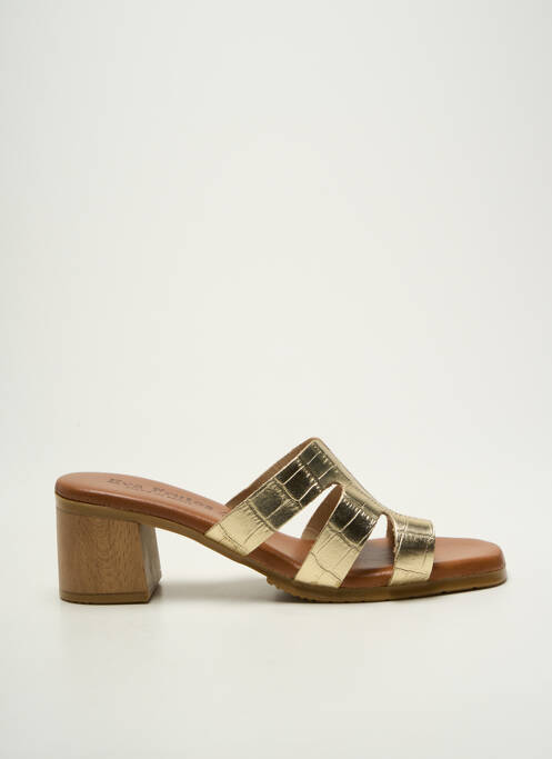 Mulete/Saboți auriu EVA FRUTOS femeie