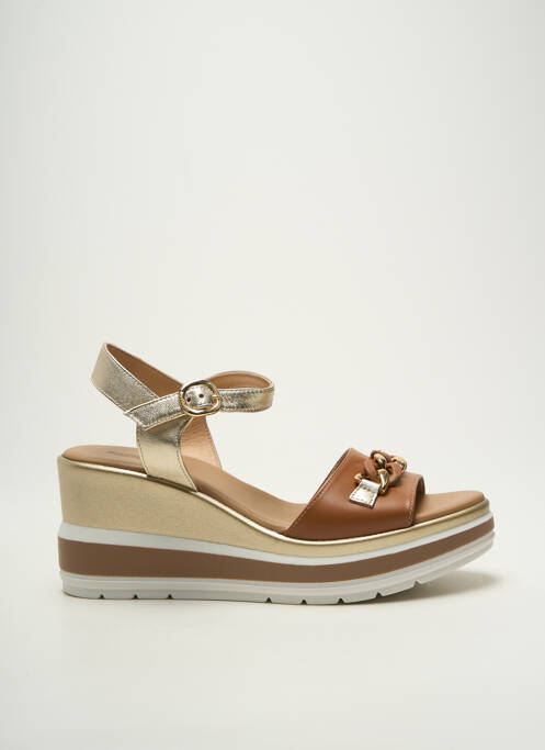 Sandale/Pantofi decupați auriu NERO GIARDINI femeie