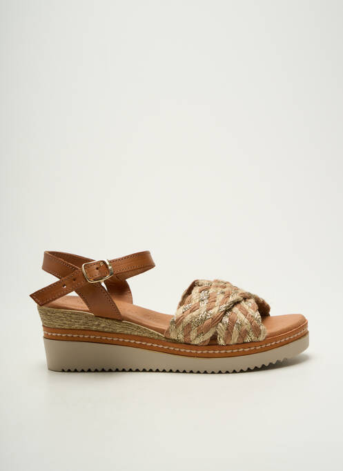 Sandale/Pantofi decupați auriu EVA FRUTOS femeie