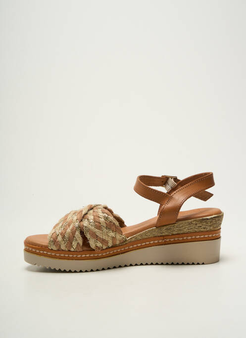 Sandale/Pantofi decupați auriu EVA FRUTOS femeie