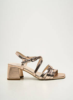 Sandale/pantofi decupați țesătură satinată toc de 4 la 6 cm roz NERO GIARDINI femme