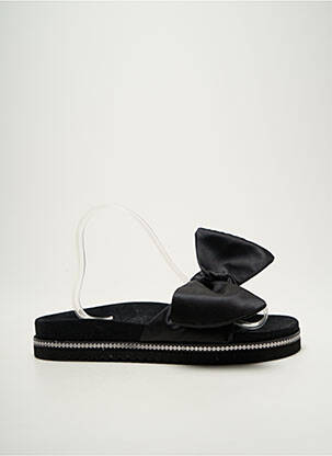 Mulete/saboți țesătură satinată toc plat până la 3 cm negru K.DAQUES femeie