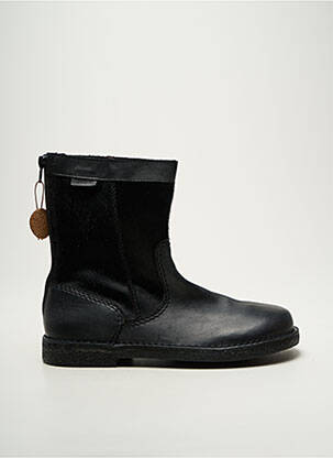 Botine/ghete țesătură satinată toc plat până la 3 cm negru KICKERS femeie