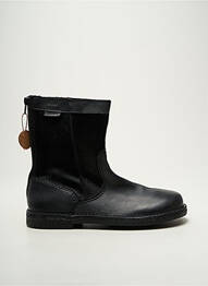 Botine/ghete țesătură satinată toc plat până la 3 cm negru KICKERS femme
