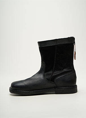 Botine/ghete țesătură satinată toc plat până la 3 cm negru KICKERS femeie