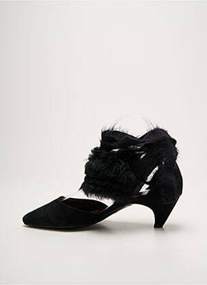 Pantofi cu toc vârf ascuțit toc de 4 la 6 cm negru AGL femeie