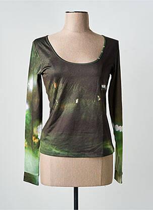 Tricou mâneci lungi mâneci lungi verde MAIS IL EST OU LE SOLEIL femeie