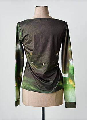 Tricou mâneci lungi mâneci lungi verde MAIS IL EST OU LE SOLEIL femeie