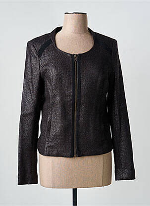 Jachete casual guler rotund negru ONE STEP femeie