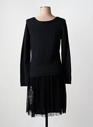 Rochie midi mâneci lungi mâneci lungi negru NOUGAT femeie