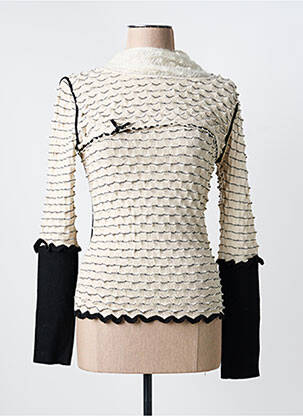 Pulover croială cambrată mâneci lungi bej TRICOT CHIC femeie