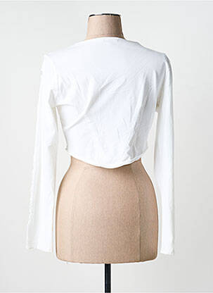Bolero mâneci lungi alb ELIANE ET LENA femeie