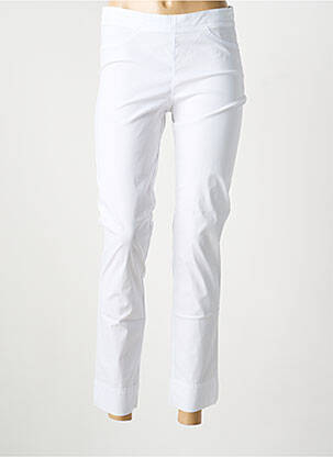 Pantalon slim talie elastică mărime normală alb MYRINE femeie