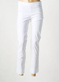 Pantalon slim talie elastică mărime normală alb MYRINE femme