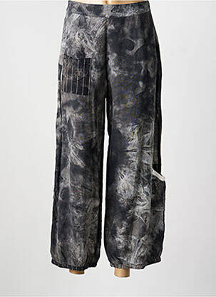 Pantalon larg închidere cu fermoar lateral gri ECHAPPEES BELLES femeie