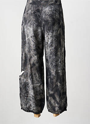 Pantalon larg închidere cu fermoar lateral gri ECHAPPEES BELLES femeie